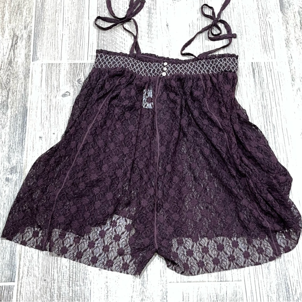 🌿FP Run the World Romper Lace Free People Oversized Babydoll - Picture 3 of 5